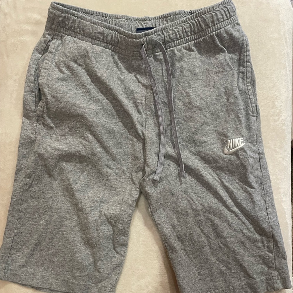 gray nike sweat shorts